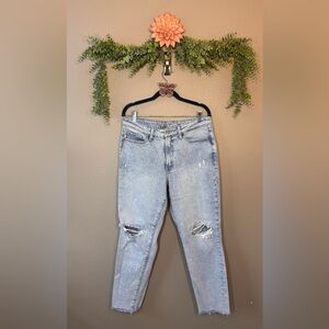 Old navy Distressed Light Blue Jeans cut bottoms